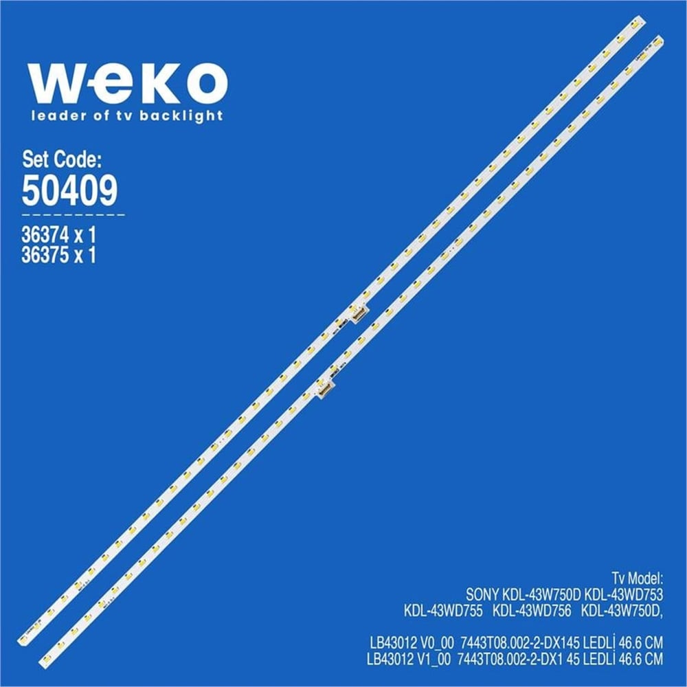 Weko Wkset-5409 36374X1 36375X1 Lb43012 2 Adet Led Bar (45Led) - Tv Led Bar