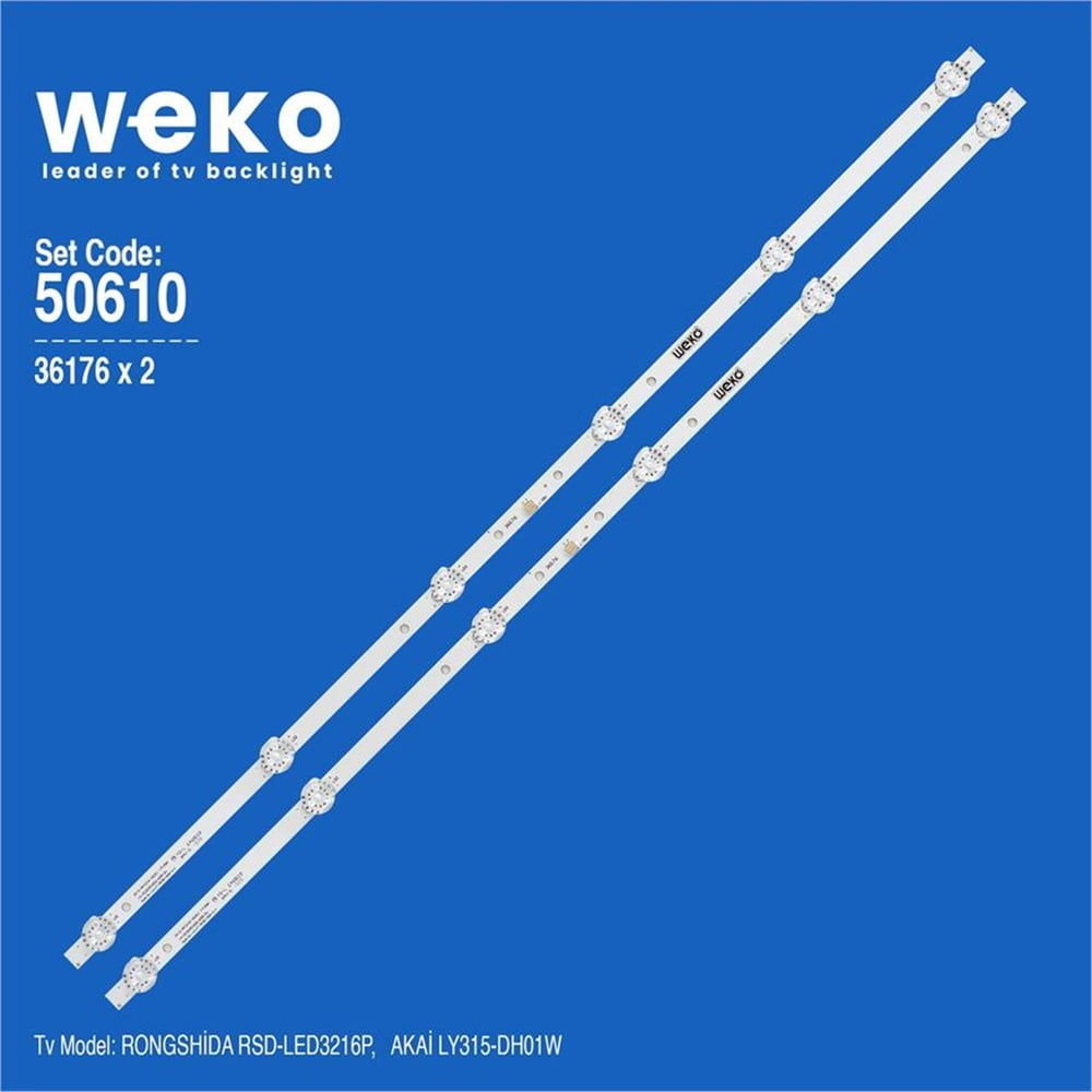 Weko Wkset-5610 36176X2 Js-D-Ap3216-062Ec - Hl-24320A28-070  2 Adet Led Bar (3V6led59,5Cm) - Tv Led Bar