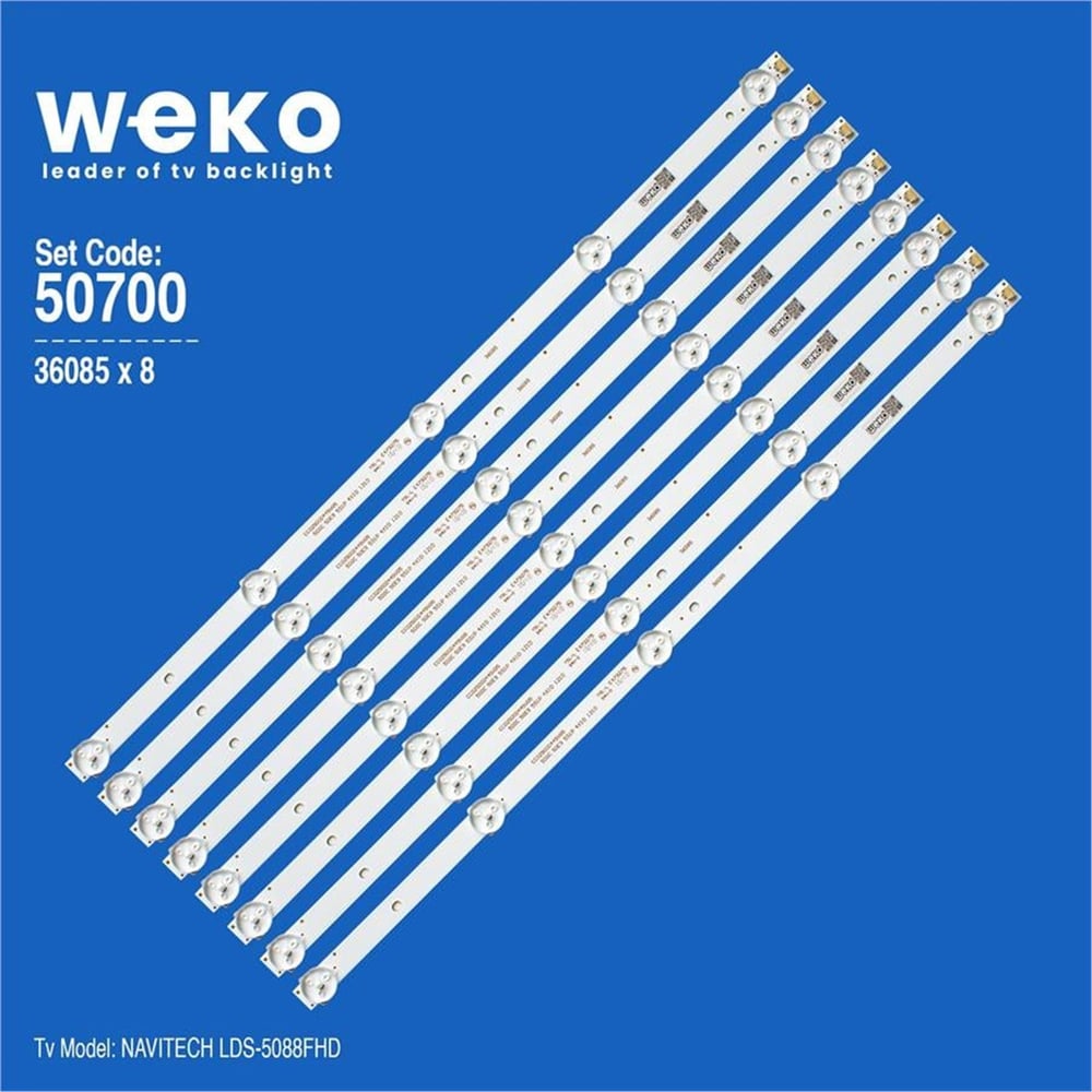 Weko Wkset-5700 36085X8 500C 50E9 5S1P 4X10 1210  Cc02500d445v05 Ys-L E479275 8 Adet Led Bar - Tv Led Bar