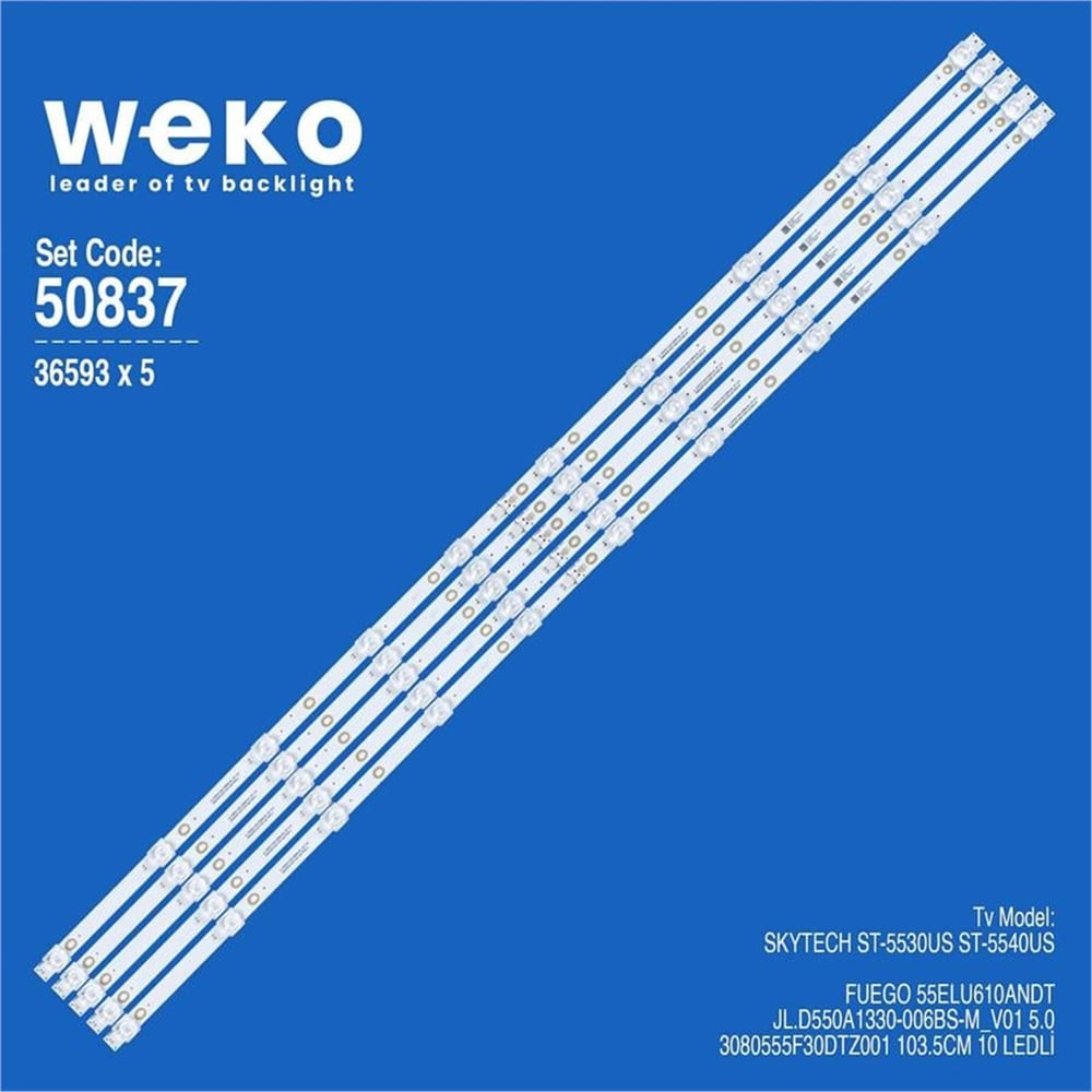 Weko Wkset-5837 36593X5 Jl.D550A1330-006Bs-M_V01 5.0 3080555F30dtz001 5 Adet Led Bar - Tv Led Bar