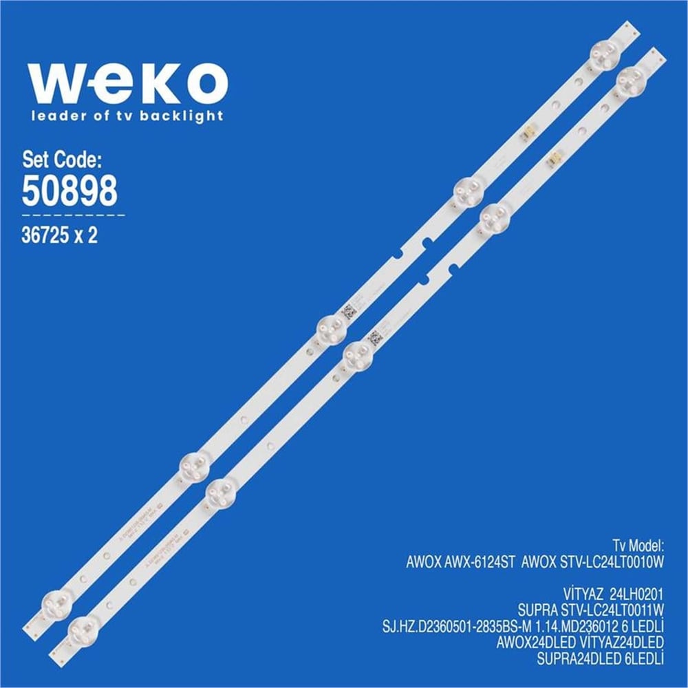 Weko Wkset-5898 36725X2 Sj.Hz.D2360501-2835Bs-M  2 Adet Led Bar - Tv Led Bar