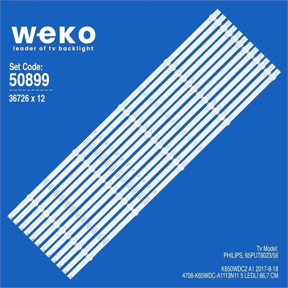 Weko Wkset-5899 36726X12 K650wdc2 A1 12 Adet Led Bar - Tv Led Bar