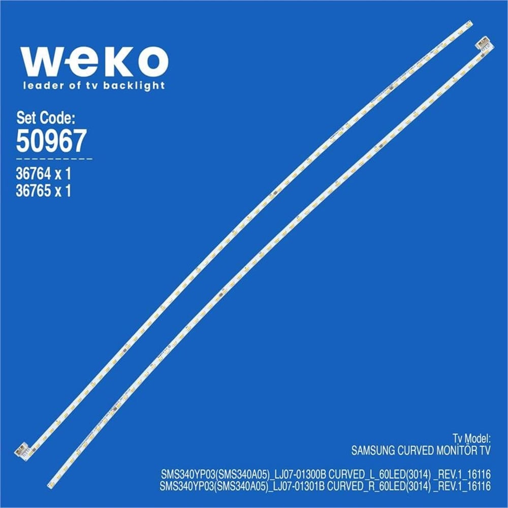 Weko Wkset-5967 36764X1 36765X1 Sms340yp03(Sms340a05)_Lj07-01300B(301B 2 Adet Led Bar (60Led) - Tv Led Bar