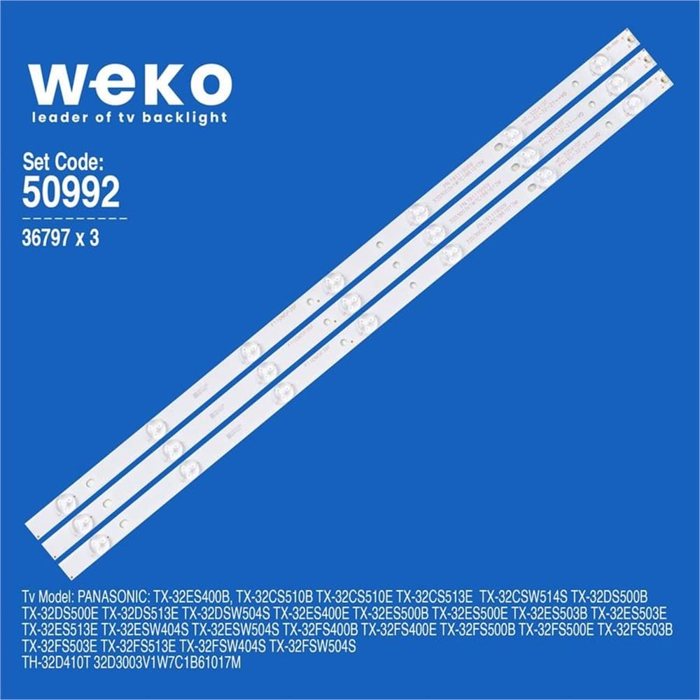 Weko Wkset-5992 36797X3 Th-32D410T 32D3003V1W7C1B61017M 3 Adet Led Bar - Tv Led Bar
