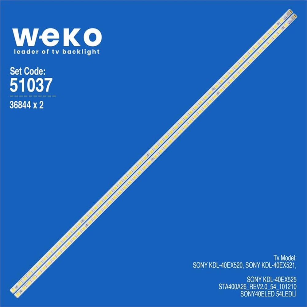 Weko Wkset-6037 36844X2 Sta400a26_Rev2.0_54_101210 2 Adet Led Bar (54Led) - Tv Led Bar