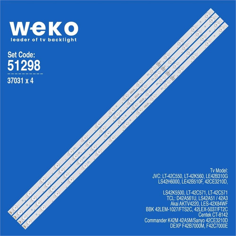 Weko Wkset-6298 37031X4 Led42d15-01 (C) 3034201520V  4 Adet Led Bar - Tv Led Bar