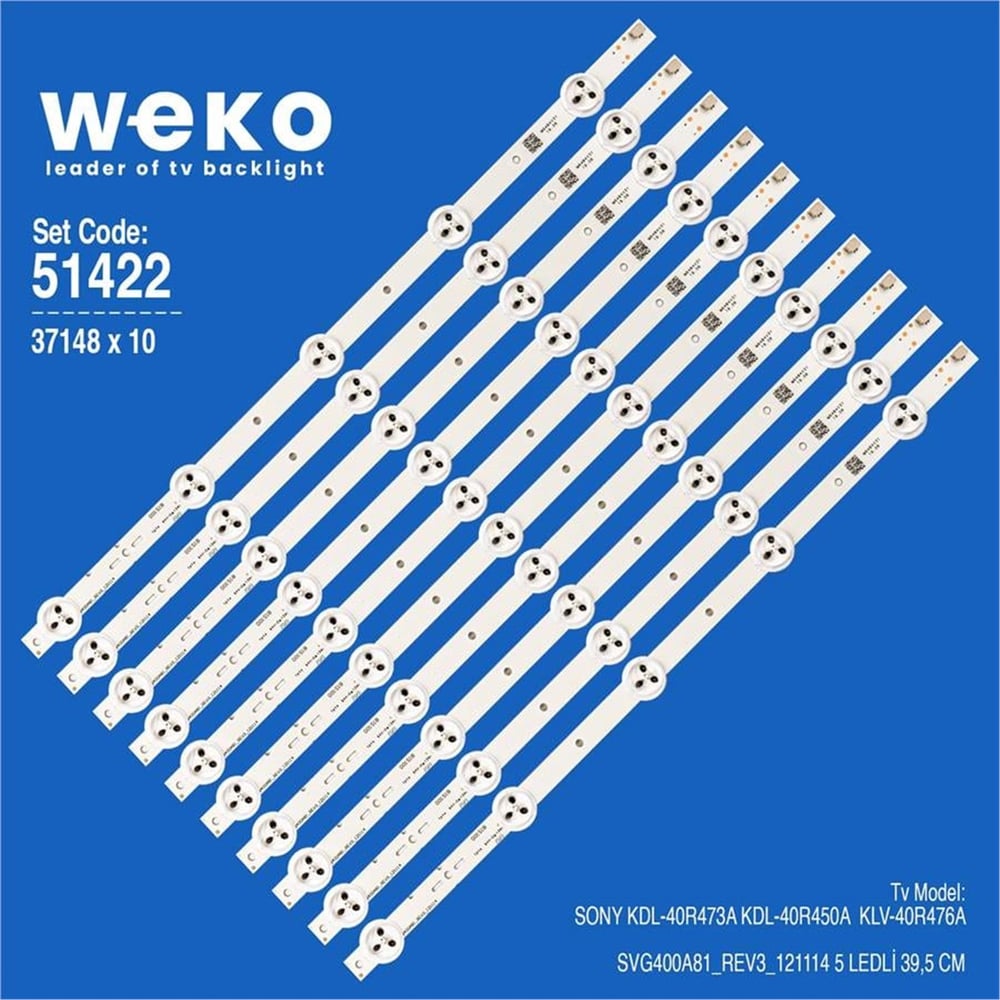 Weko Wkset-6422 37148X10 Svg400a81_Rev3_121114  10 Adet Led Bar - Tv Led Bar