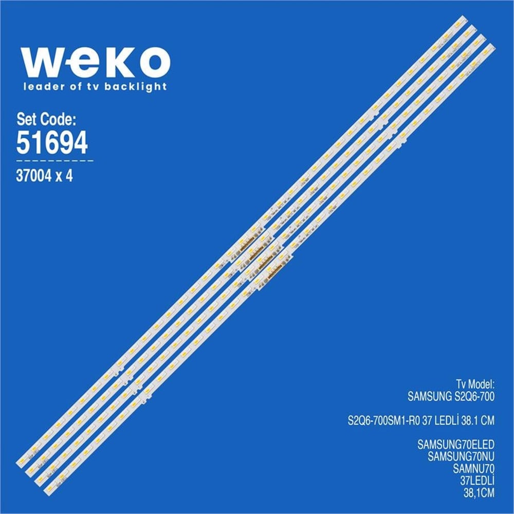 Weko Wkset-6694 37004X4 S2Q6-700Sm1-R0 4 Adet Led Bar Two Color (İki Renk) (37Led) - Tv Led Bar