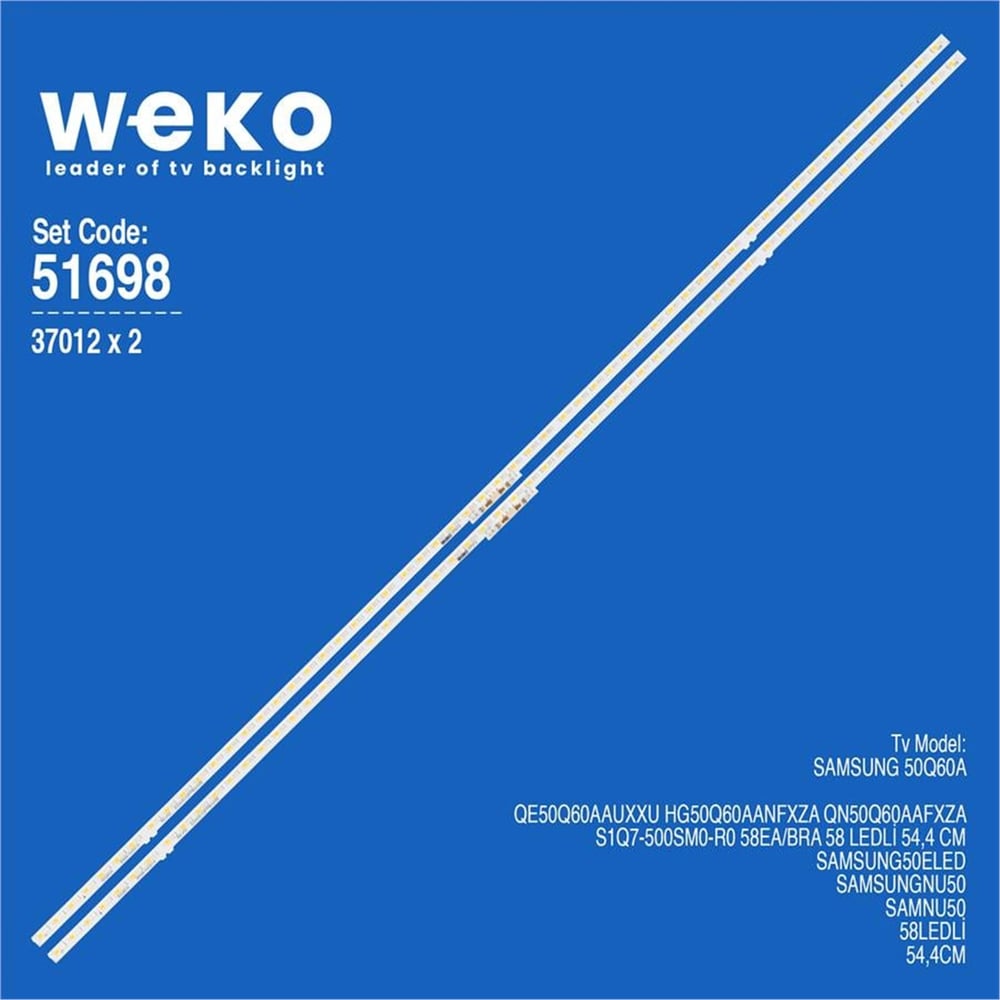Weko Wkset-6698 37012X2 S1Q7-500Sm0-R0 58Ea/Bra 2 Adet Led Bar (58Led) - Tv Led Bar