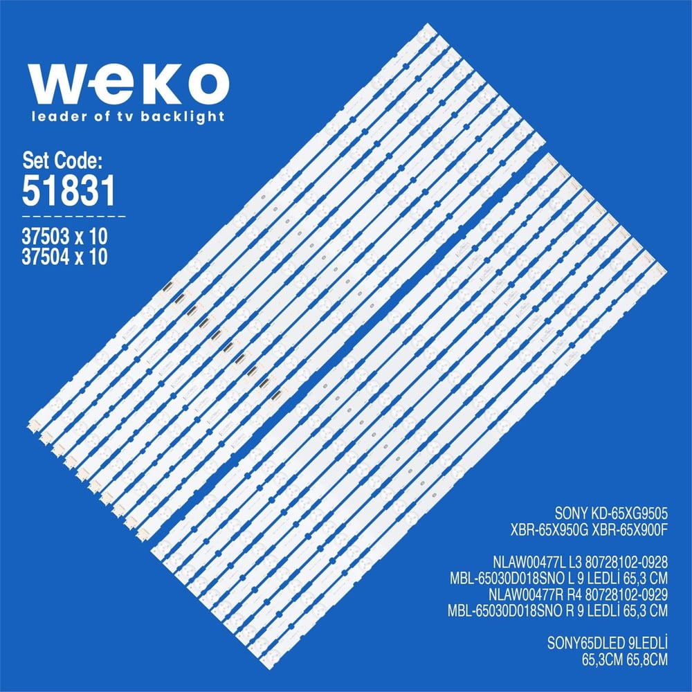 Weko Wkset-6831 37503X10 37504X10  Nlaw00477l/R 20 Adet Led Bar - Tv Led Bar