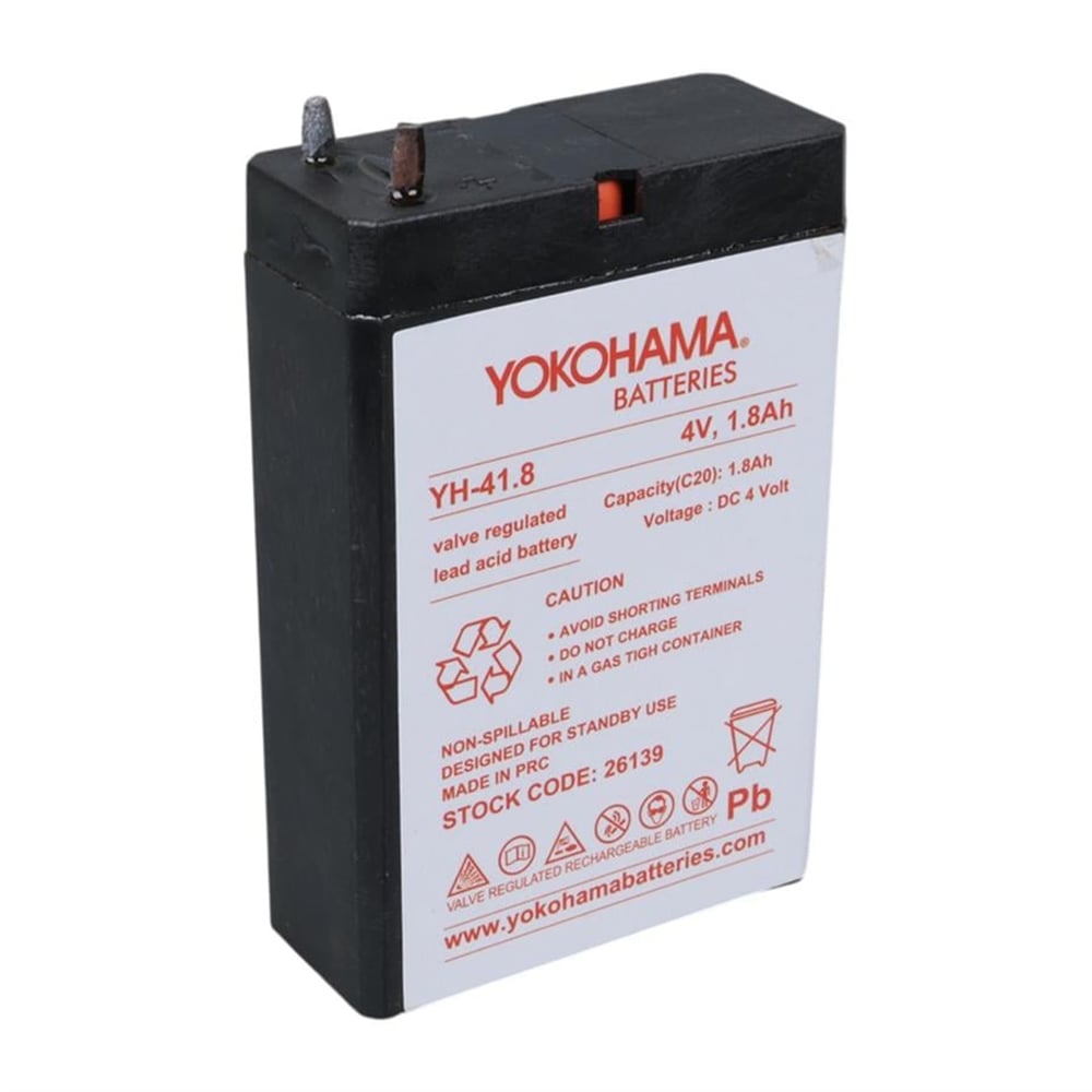 Yokohama Yokohama YH-41.8 4 Volt - 1.8 Amper Akü (50x76x22 mm) - Aküler