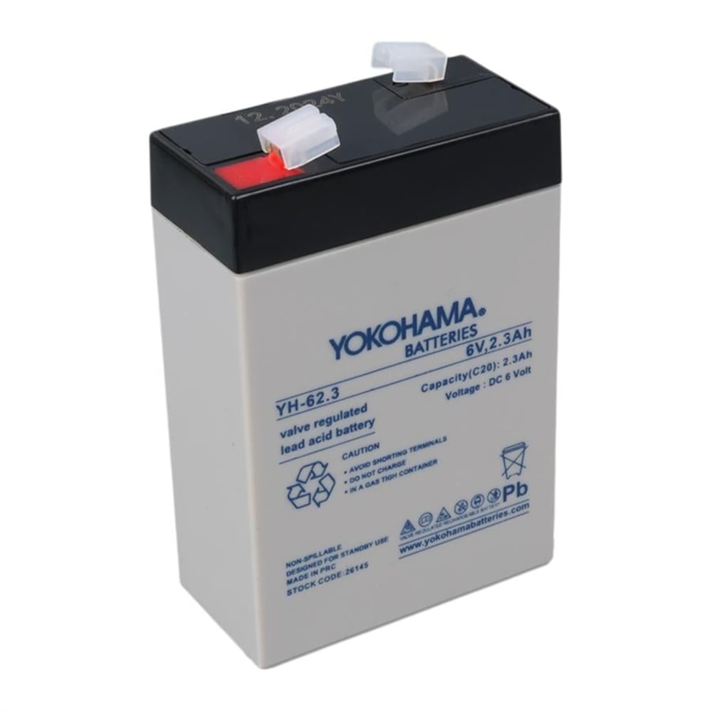 Yokohama Yokohama YH-62.3 6 Volt - 2.3 Amper Akü (90x43x38 mm) - Aküler