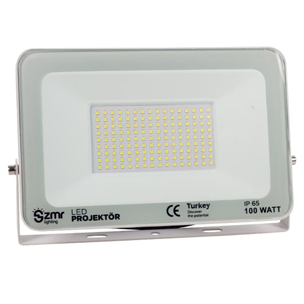 Zmr Zmr 100 Watt 6500K 220 Volt IP65 Beyaz Led Projektör - Led Projektör