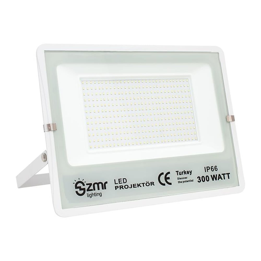Zmr Zmr 300 Watt 6500K 220 Volt IP66 Driver'sız Slim Kasa Beyaz Led Projektör - Led Projektör