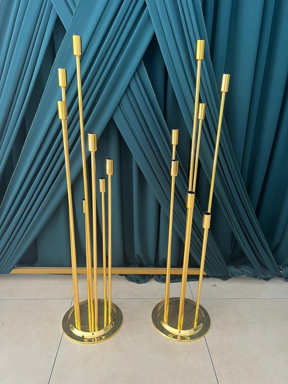 7 lı Düz Kafalı Kaplamalı Mızrak Yuvarlak (Gold)