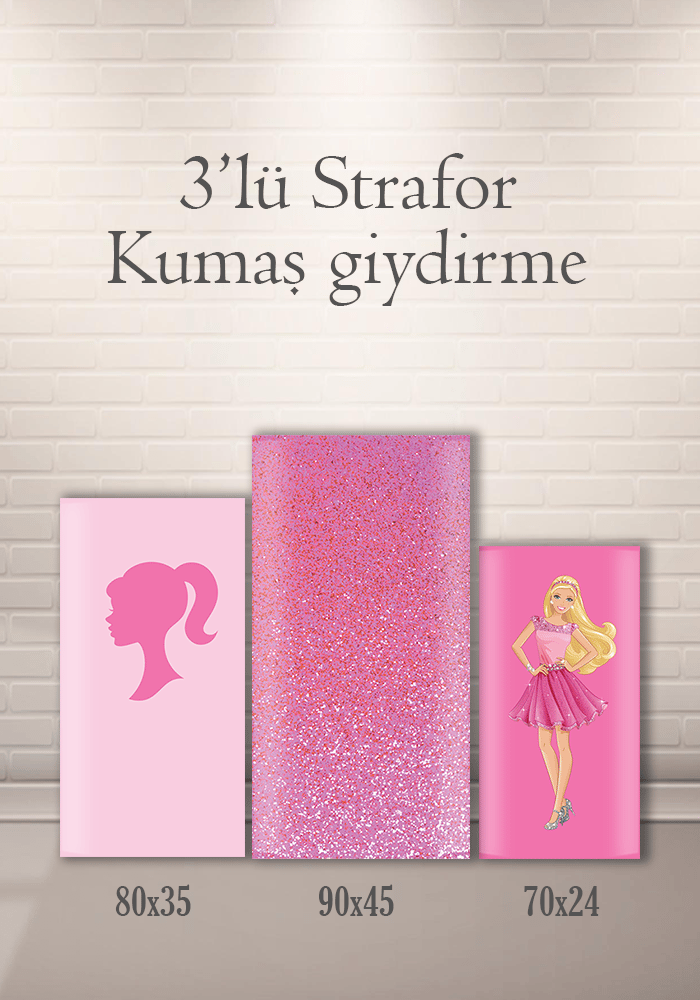 Barbie 3lü Strafor Kumaş Giydirme