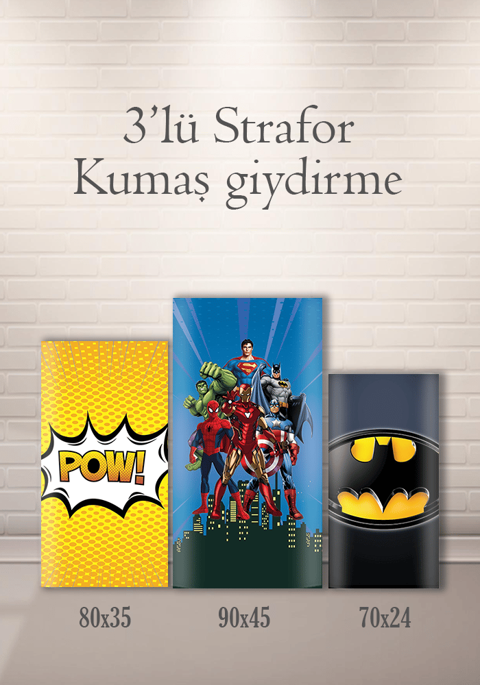 Marwel 3lü Strafor Kumaş Giydirme