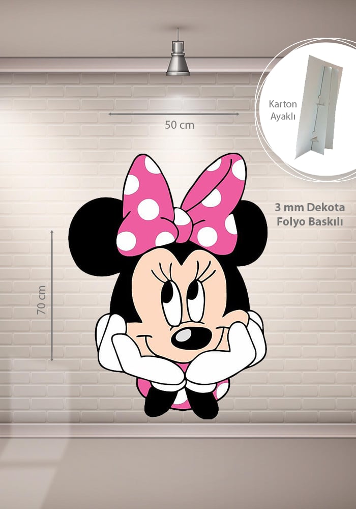 Minnie Mouse Ayaklı Figür (Pano)