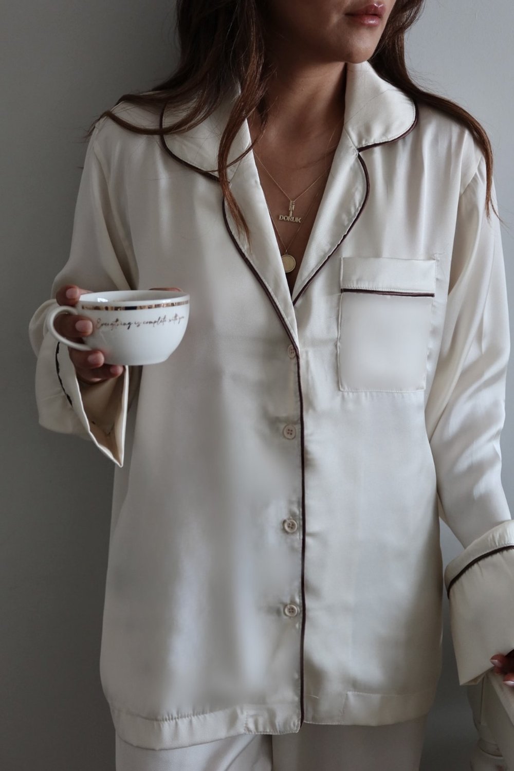 Gömlek Yaka Pijama Takımı