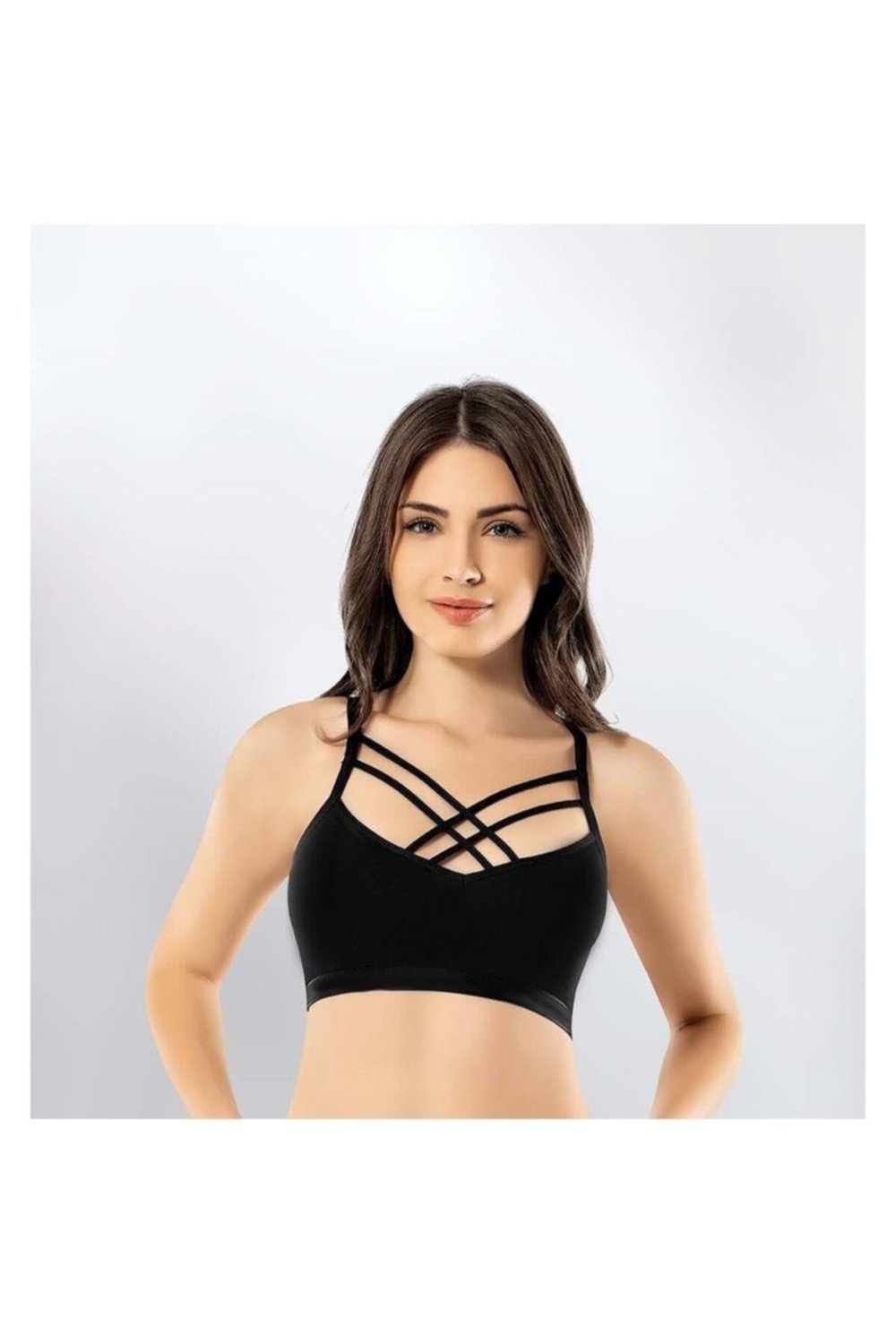 Kadın Siyah Ip Askılı Büstiyer