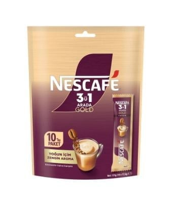 Nescafe 3ü1 Arada Gold Yoğun 10lu Paket