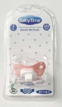 BabyTime Damaklı Mat Emzik BT118-3