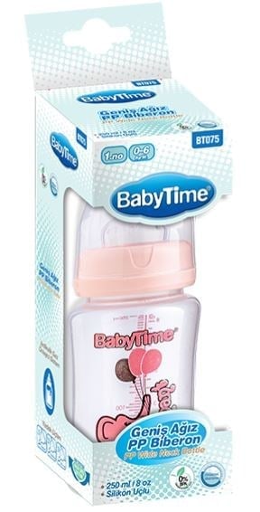 BABYTİME GENİŞ AĞIZ BİBERON 250 ML BT075