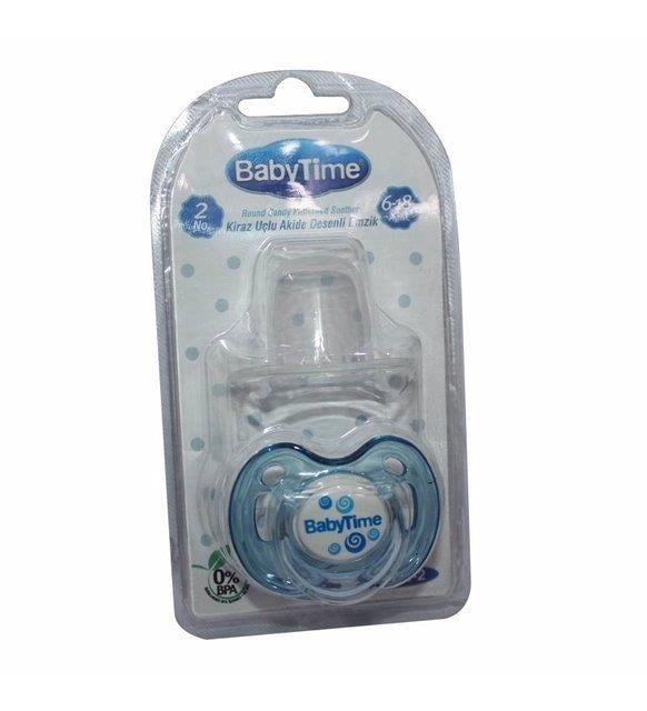 BabyTime Kiraz Uçlu Akide Desenli Emzik 6-18 Ay 150-2