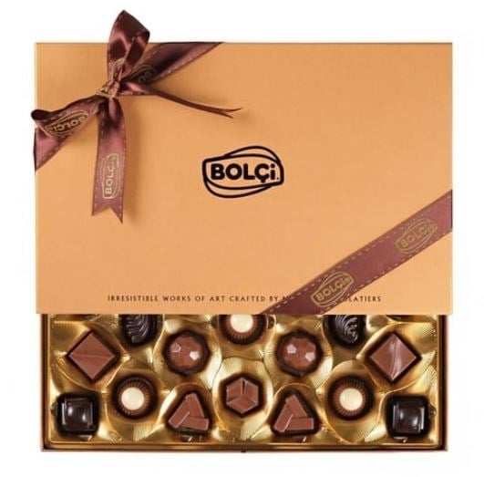 Bolçi Butik Altın Çikolata Kutu 250gr