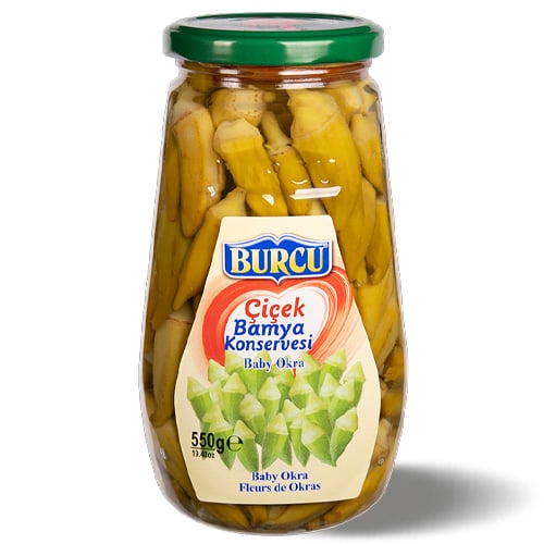 Burcu Çiçek Bamya Konservesi 550gr cam