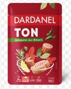 Dardanel Ton Jalapone Acı Biberli Ton Poşet 80gr
