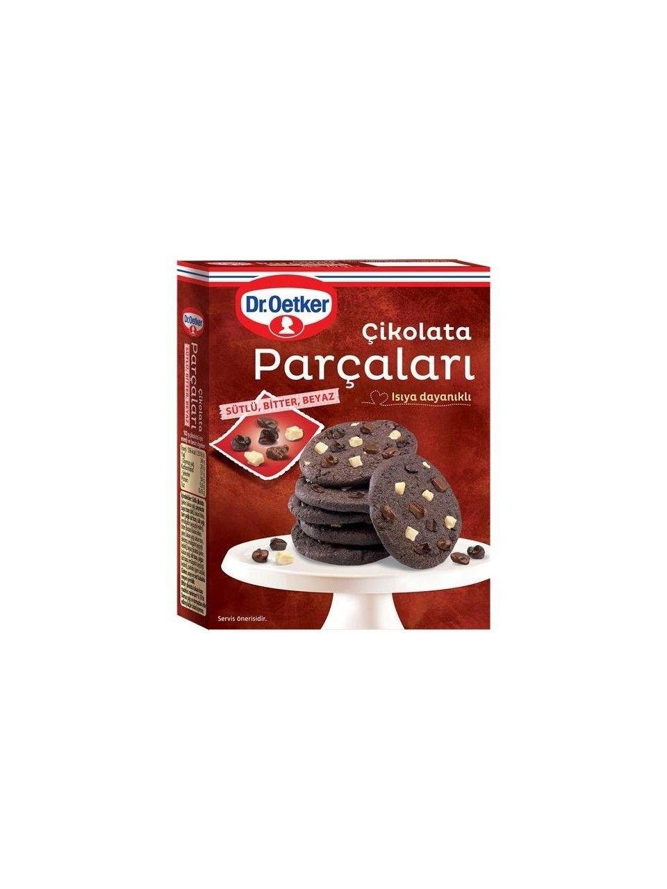 Dr. Oetker Çikolata Parçaları Sütlü Bitter Beyaz 70gr