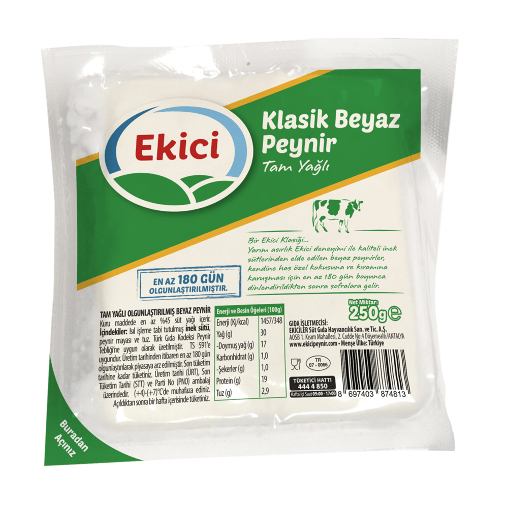 Ekici Klasik Beyaz Peynir Tam Yağlı 250gr