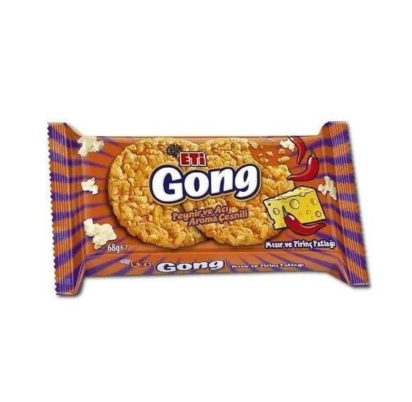 Eti Gong Mısır Ve Pirinç Patlağı Peynir-Acı  Aroma Çeşnili 68gr