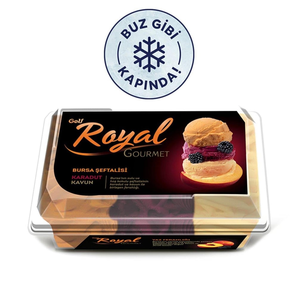 Golf Royal Gourmet Bursa Şeftalisi Karadut Kavun Dondurma 850ml