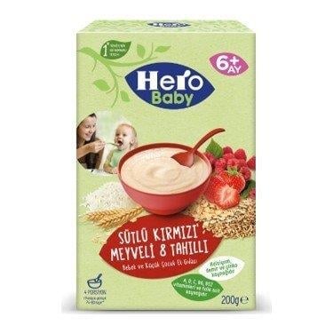 Hero Baby Sütlü Kırmızı Meyveli 8 Tahıllı 200gr