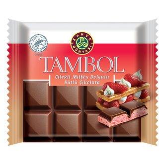 Kahve Dünyası Çilekli Milföy Dolgulu Sütlü Çikolata 100gr