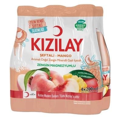 Kızılay Şeftali & Mango Aromalı Doğal Maden Suyu 6x200 ml