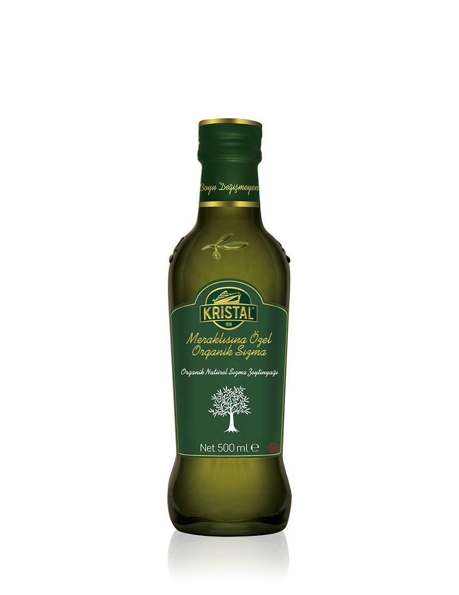 Kristal Organik Natürel Sızma Zeytinyağı 500ml cam