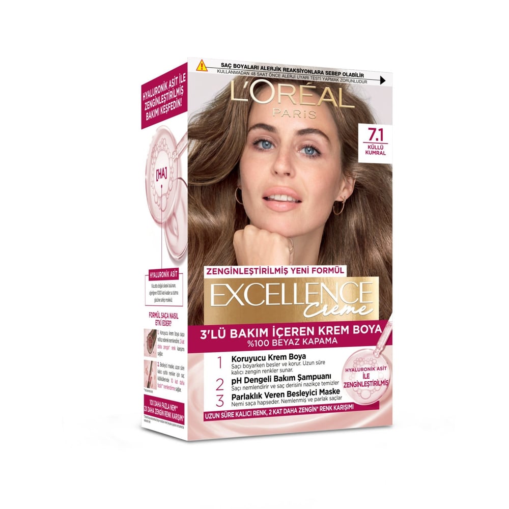 L'Oreal Paris Excellence 7.1 Küllü Kumral Saç Boyası 