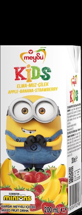 Meysu Kids Elma-Muz-Çilek Meyveli İçecek 6x200ml