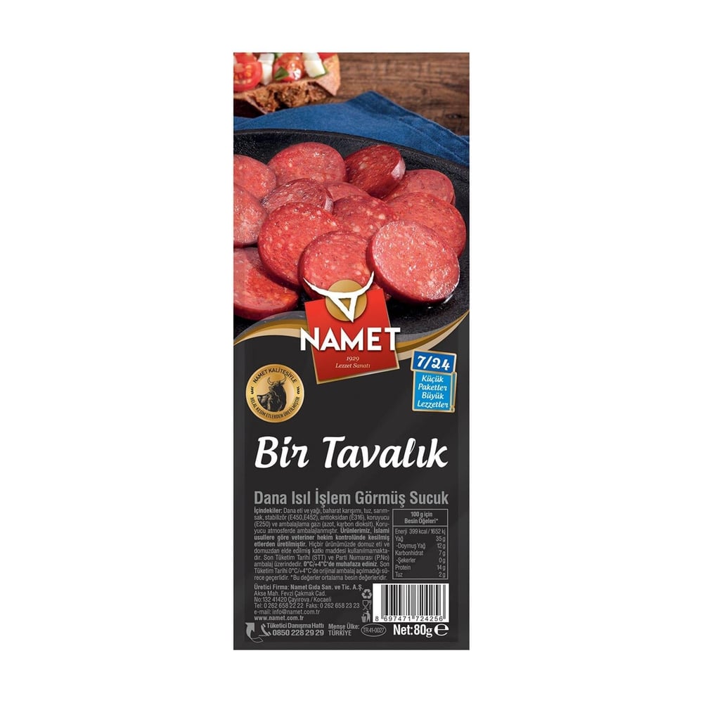Namet Bir Tavalık Sucuk 80gr