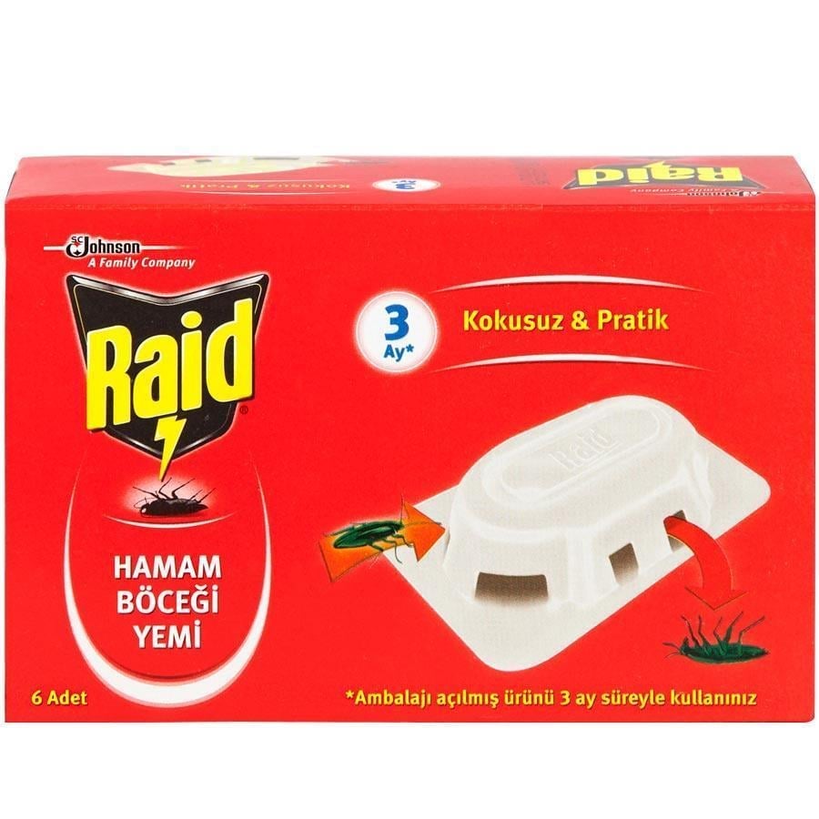 Raid Hamam Böceği Yemi 6lı 15gr