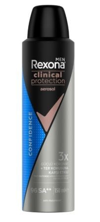 Rexona Men Clinical Protection Erkek Sprey Deodorant Confidence 96 Saat Koruma 150 ml