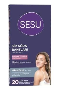 Sesu Yüz Sir Ağda Bantları Hassas Ciltler 20li