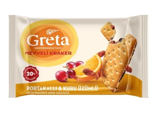 Şölen Greta Kuru Üzümlü Portakallı Meyve Kraker 150gr