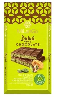 Şölen Milango Dubai Antep Fıstıklı Kadayıflı Çikolata 122 gr