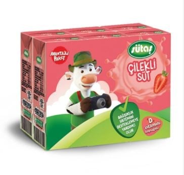 Sütaş Çilek Süt 6x200ml uht