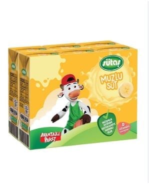 Sütaş Muzlu Süt 6x200ml uht