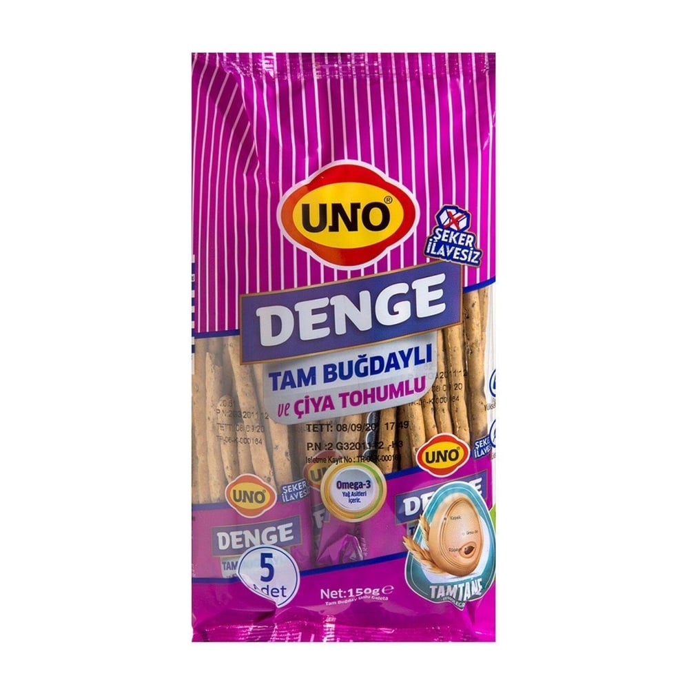 Uno Grissuno Tam Buğdaylı Çiya Tohumlu 5li 150gr